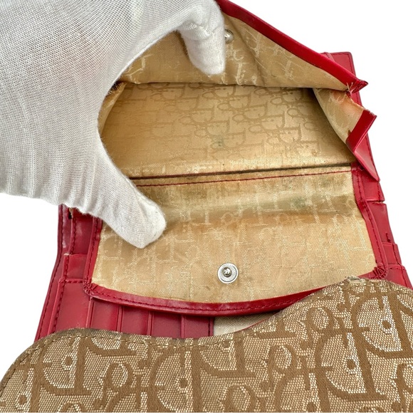 Vintage Christian Dior Brown Tri-Fold Saddle Wallet - Picture 14 of 15